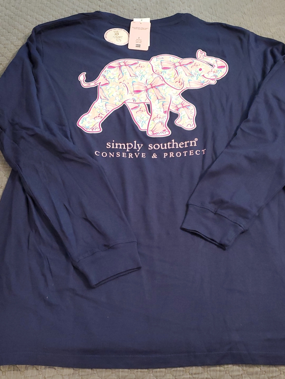 NWT Simply Southern Elephant Tee